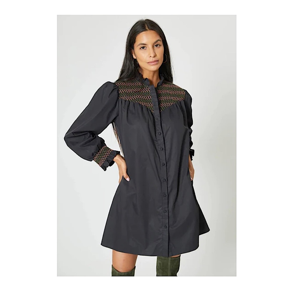 THE SHIRT Rochelle Behrens Nicole Smocked Dress